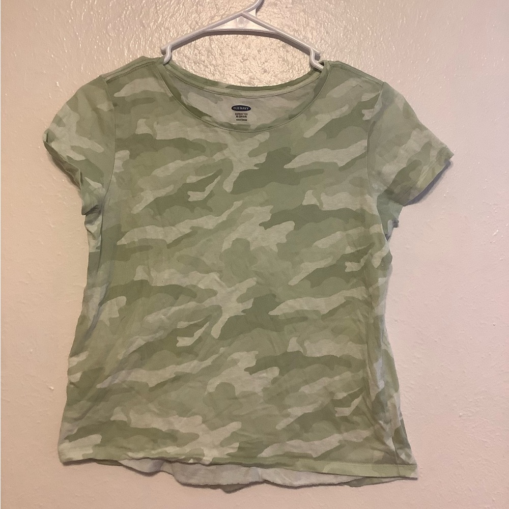 Old Navy, Light Green Camouflage, XL (girls)